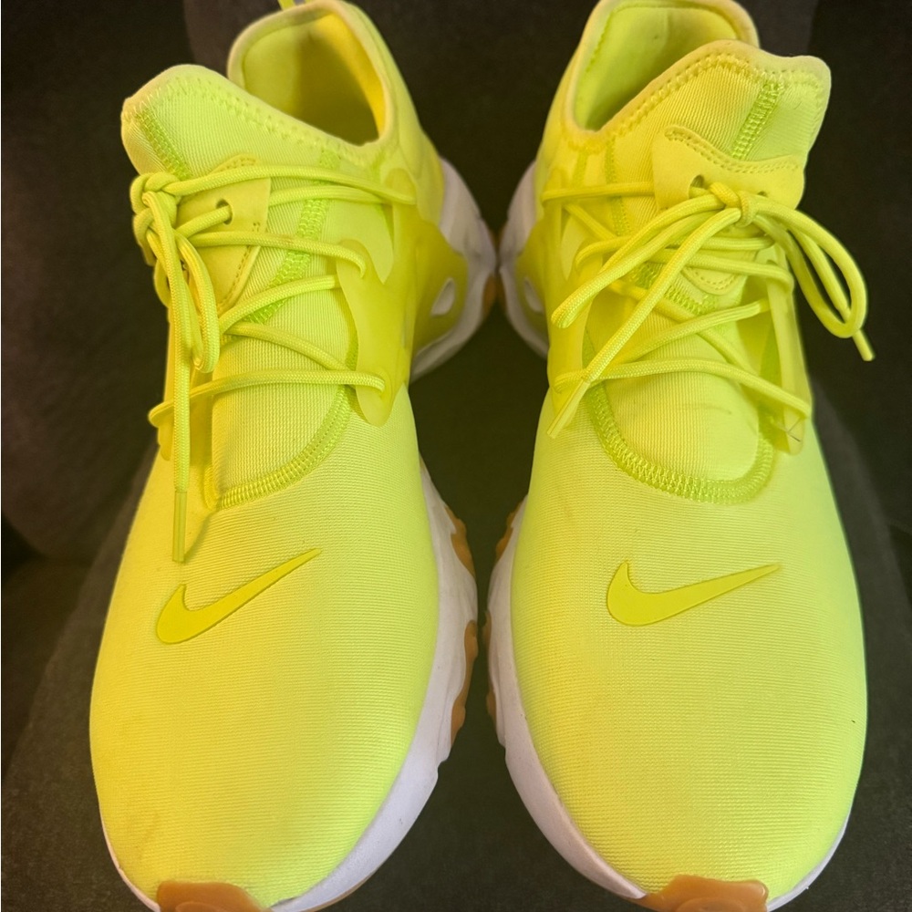 Nike Presto Volt Yellow Sneakers with Sock-Like Upper and Chunky Midsole